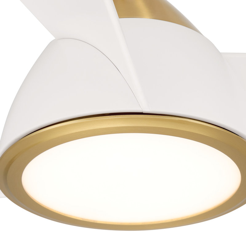Ventilateur de plafond blanc mat intérieur / extérieur 52 po Hermosa, Blanc mat