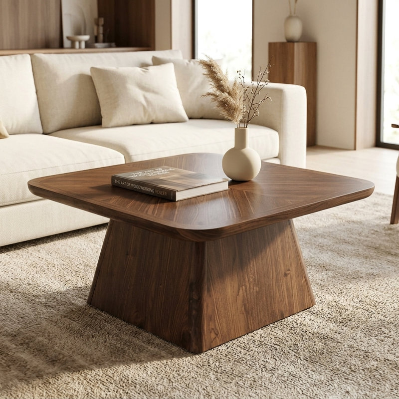 Table basse en bois massif, Marron clair