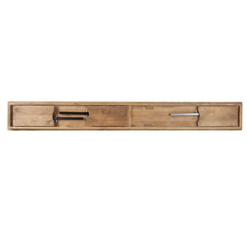 Banc de ferme pliable en pin massif 8 pi x 12 po Aleksandra, Antique rustique