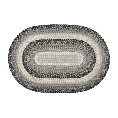  Gray, Sand & Ivory Oval Braided Rug – Handcrafted Rustic Accent