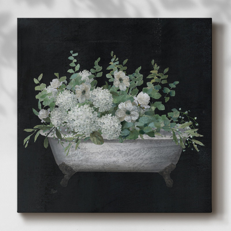 «Bathaign Floral I», reproduction sur toile, H 32 po x l 32 po x P 1,5 po