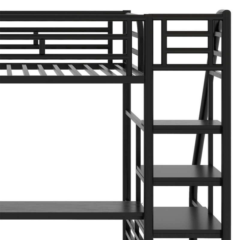 Bachand Twin Steel Loft Bed by Isabelle and Max