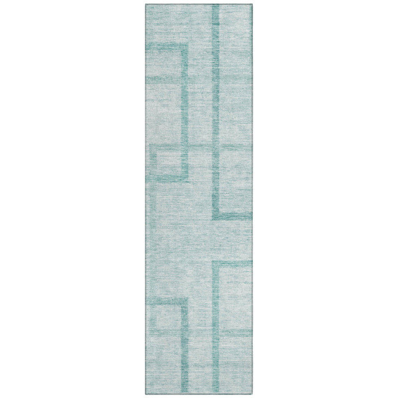 Malchow Washable Geometric Indoor / Outdoor Rug, Runner 2'3" x 7'6"
