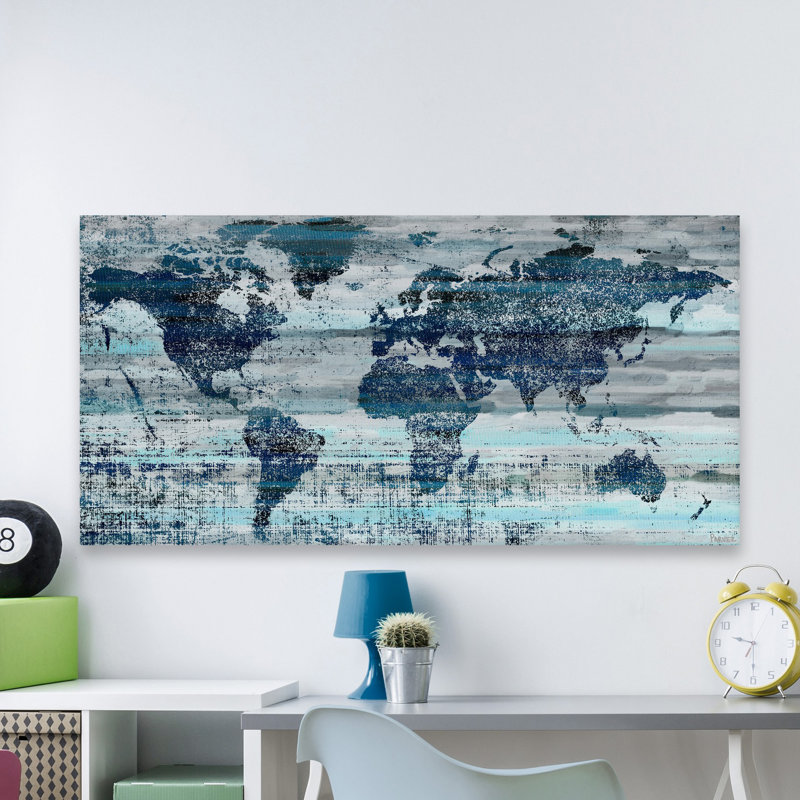 Indigo countries, reproduction d’art sur toile tendue, H 6 po x l 12 po x P 1,5 po