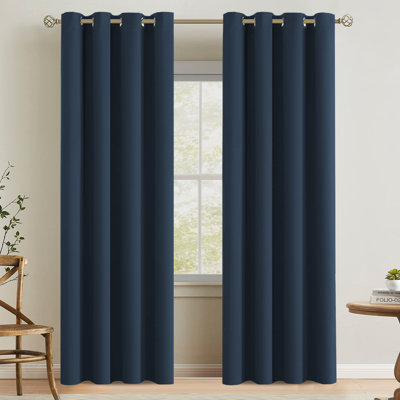 Rideaux obscurcissant pour la chambre à coucher Rideaux de 42 po / 52 po de large à isolation thermique et isolants de 100 po / 120 po / 180 po de long Rideaux obscurcissant pour la vie privée pour l'extérieur