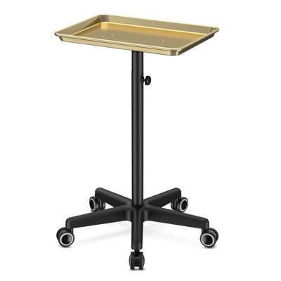 Utility Cart with Wheels Storage Cart with Tray Height Adjustable Salon Tray Cart