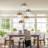 5 - Light Dimmable Globe Cluster Pendant
