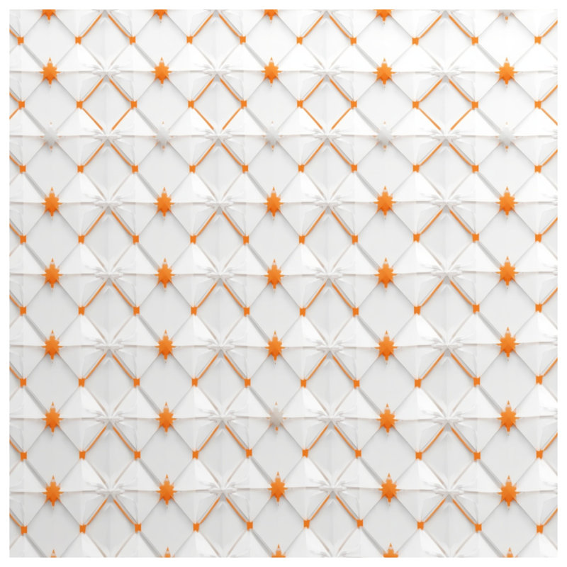 Orange Star Pattern Comforter, Twin