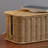 Natural Color, Handmade Rattan Cable Organizer Box , 13.2 X 5.2 X 5.2 Inches, Open Design For Under-Desk Cable Management.