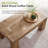 55" Large Solid Wood Coffee Table for Living Room, Farmhouse Center Table with Heavy-Duty Legs