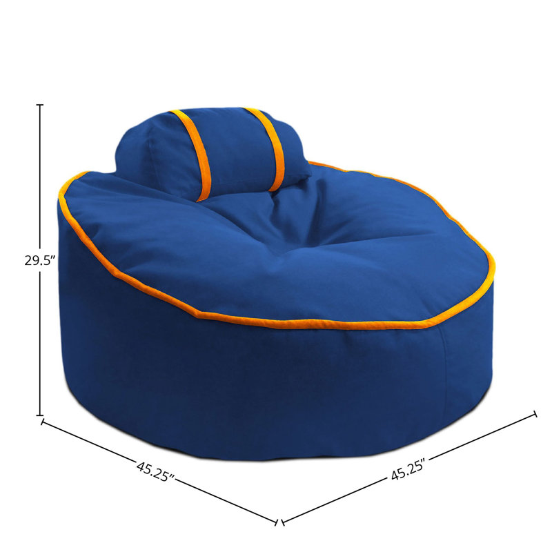 Cookie Sunbrella Outdoor Bean Bag, Blue