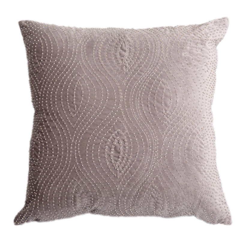 Coussin velours Camarena, Beige