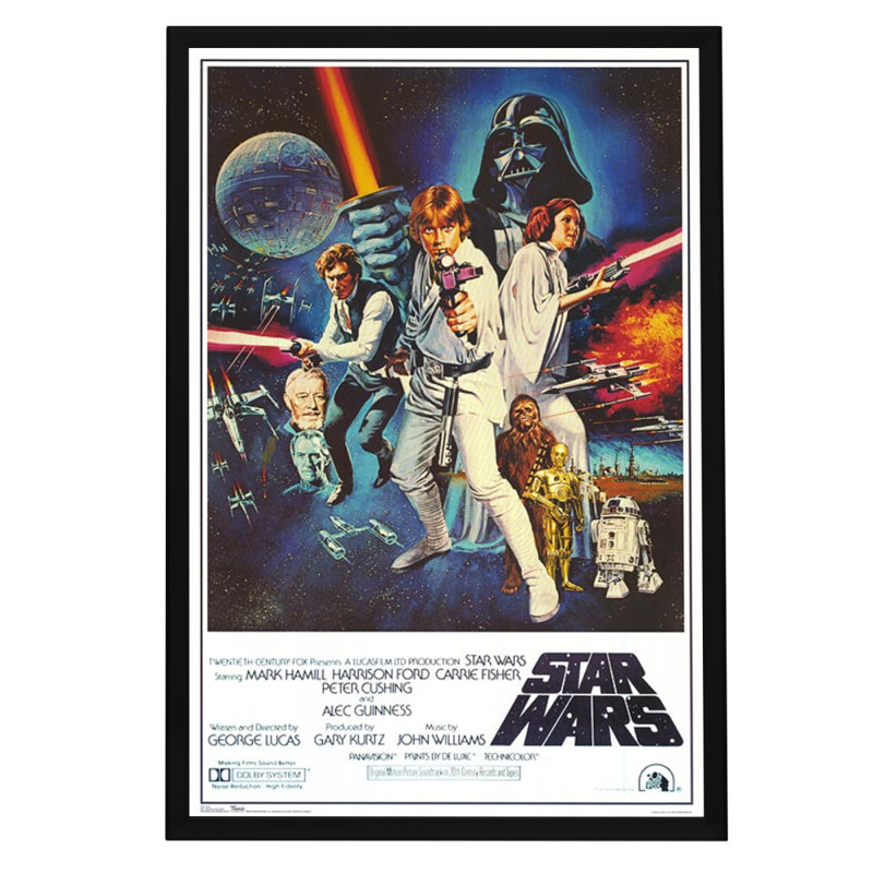Star Wars (1977), affiche encadrée