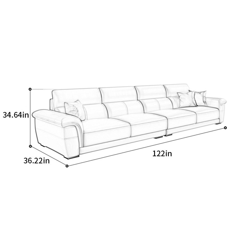 Gleisner, H 34,64 po x l 122 po x P 36,22 po, 4