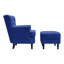 Epp Velvet Armchair with Footstool-1691737903