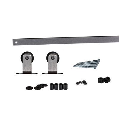 Steel Single Door Barn Door Hardware Kit Standard Single