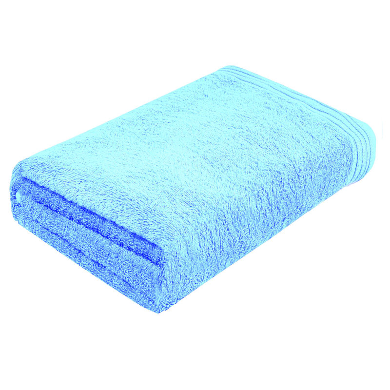 Drap de bain 100% coton Cecille, Bleu ciel