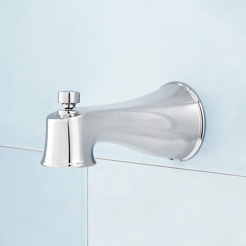 Bec de baignoire mural avec inverseur Pendleton, Chrome