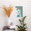 Coral Bloom Shadow Elegant Minimalist Abstract Flower Plant Wall Art Print 1 Piece Wrapped Canvas Wall Art-670596729
