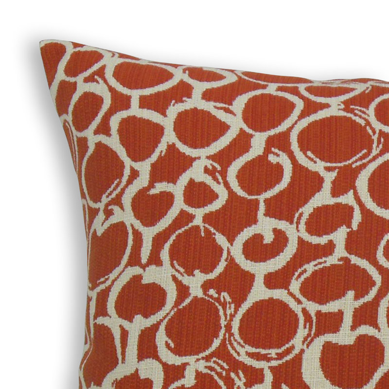 Coussin Velisa, 18 po x 18 po, Coussin décoratif, Rouge