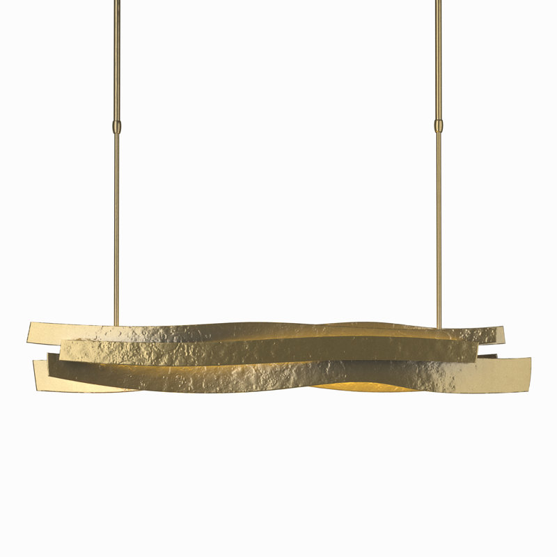Luminaire suspendu pour îlot de cuisine 1 lumière DEL Landscape, Laiton moderne