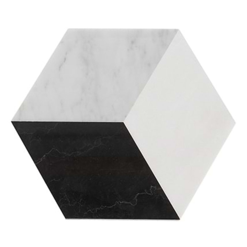Havasar 8x9 Hexagon Honed Marble Mosaic Tile, Classico Polished