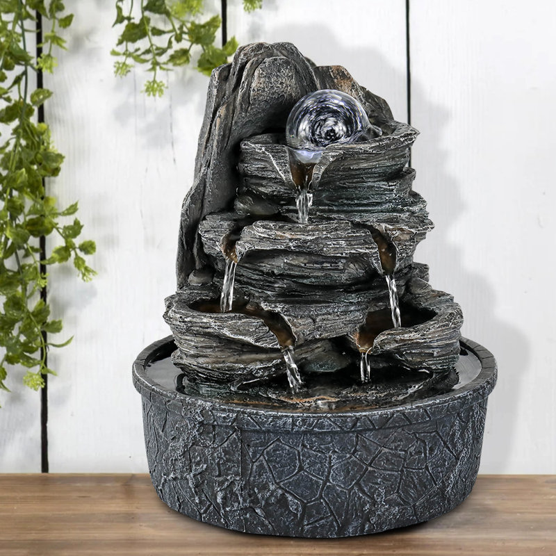 Fontaine en résine Lamoille avec lumière