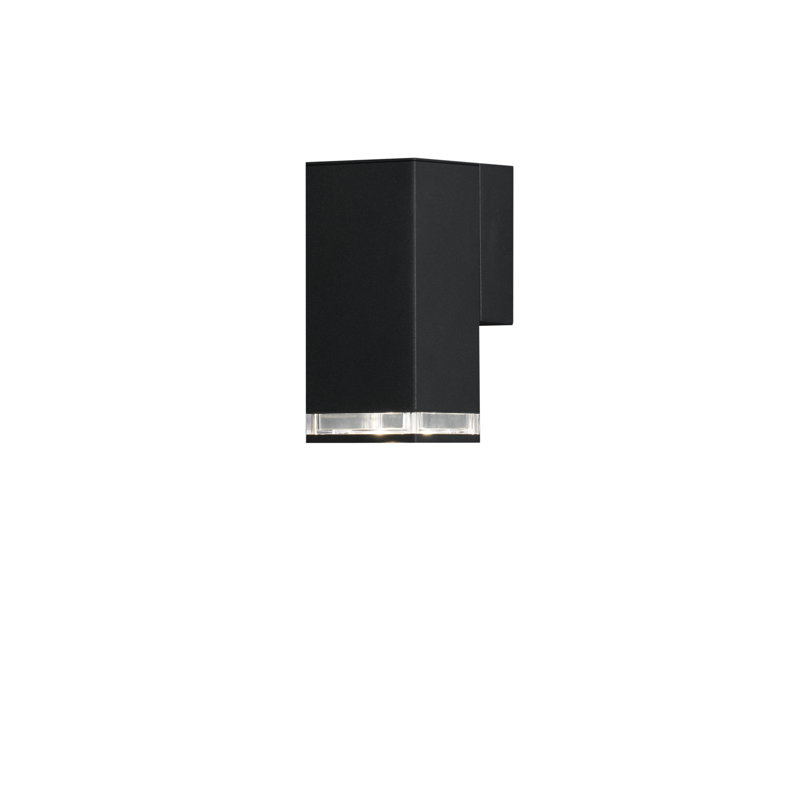 Pollux 1 Down Outdoor Armed Sconce, Black