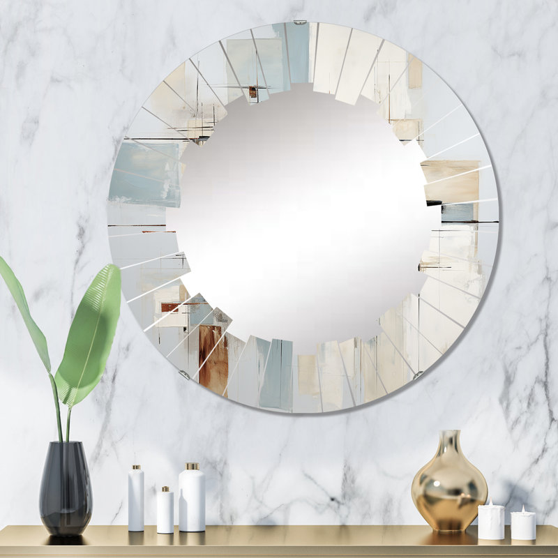 Woodhull - Modern Wall Mirror Round, 32 po x 32 po