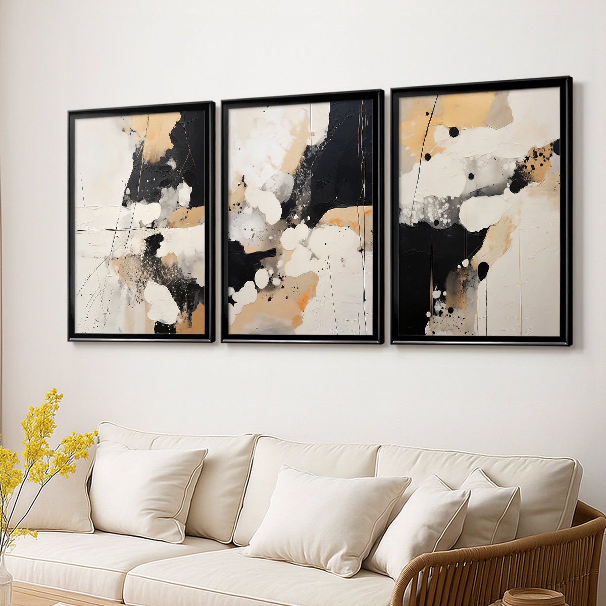 Hokku Designs ABSTRACT Series DVIII -Custom Framed Wrapped Gallery ...