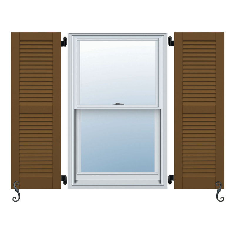 Porte-à-faux à persiennes centrale classique Atlantic Classic, Brun fédéral, 17 po, 29 po