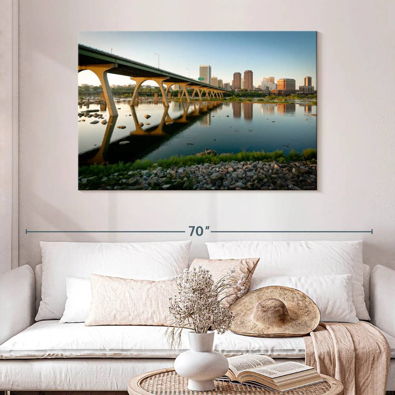 Nicci Manchester Bridge Reflection, 32" H x 48" W
