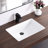 White 24 in. Porcelain Rectangular Undermount Bathroom Sink With Overflow For Modern Bathroom