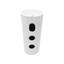 Lavabo sur pied classique en céramique blanche de 15 pouces, espace pour les salles de bain compactes, lisse, anti-débordement, rénovation historique dans les petites salles de bain, céramique haute température, finition sans joint, standard