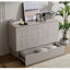 Lit armoire avec rangement, grand lit, matelas en mousse pliable et tiroirs surdimensionnés, lit escamotable, ensemble de douilles et ports USB, lit escamotable pliant peu encombrant