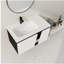 Meuble-lavabo mural simple avec armoire à porte à fermeture en douceur