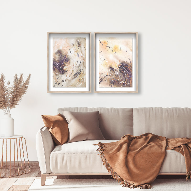 Floating Autumn Set Set by Oliver Gal, 62"H x 42"W, Natural Oak Shadowbox
