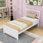 Twin Wood Platform Bed with Classic Headboard-2034815663