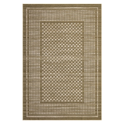 Tapis lavable à motif écossais pour salon et salle à manger