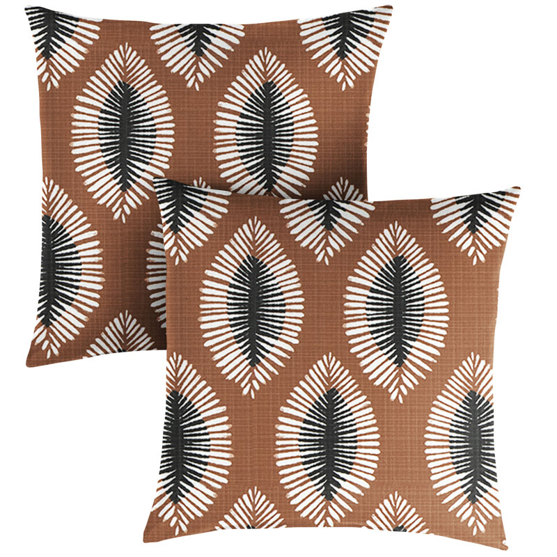 Housse de coussin carré / brun Hayden, 20 po x 20 po