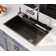 Deervalley 29.5" X 18" Smart Waterfall Kitchen Sink, Drop In Stainless Steel Digital Display Workstation Sink