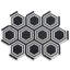 9 in. x 8 in. Honeycomb Honed Marble Tile