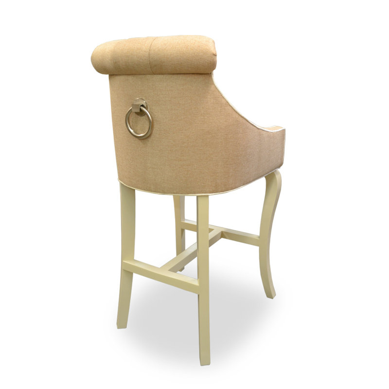 Orion Upholstered Stool with Solid Wood Frame