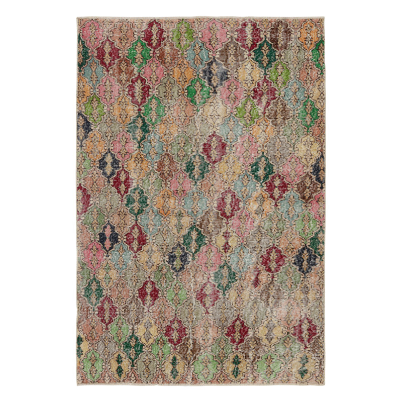 One-of-a-Kind 4'3" X 6' Hand Hooked Area Rug