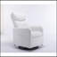 Chaise berçante pivotante en tissu Teddy