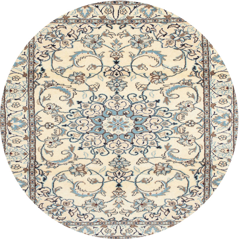 Tapis oriental tissé à la machine Carthers, Rond 7 pi