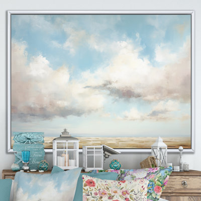 «White Clouds Scenery Minimalisme II», reproduction sur toile