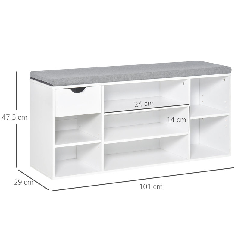 10 Pair Shoe Storage Bench
