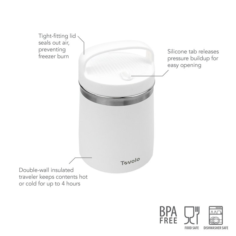 Stainless Steel Traveler, White