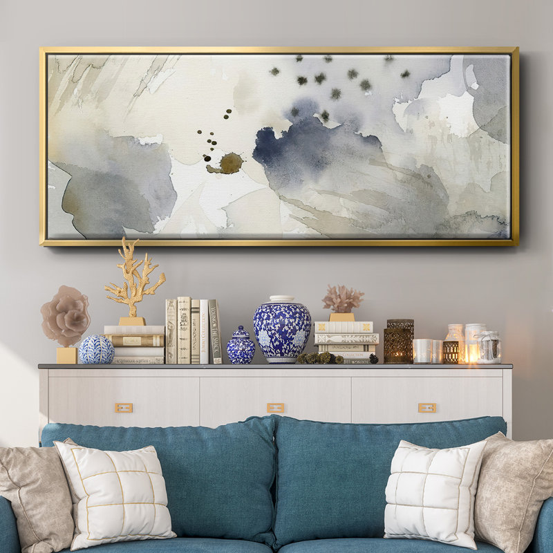 Dried Bergamot in Mist II- Framed Canvas